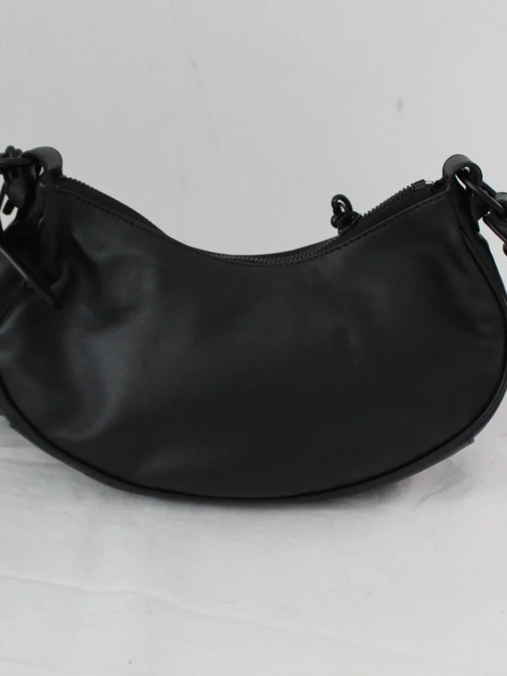 NEW Balenciaga Black Leather Le Cagole Rose Shoulder Bag Crossbody with Mirror